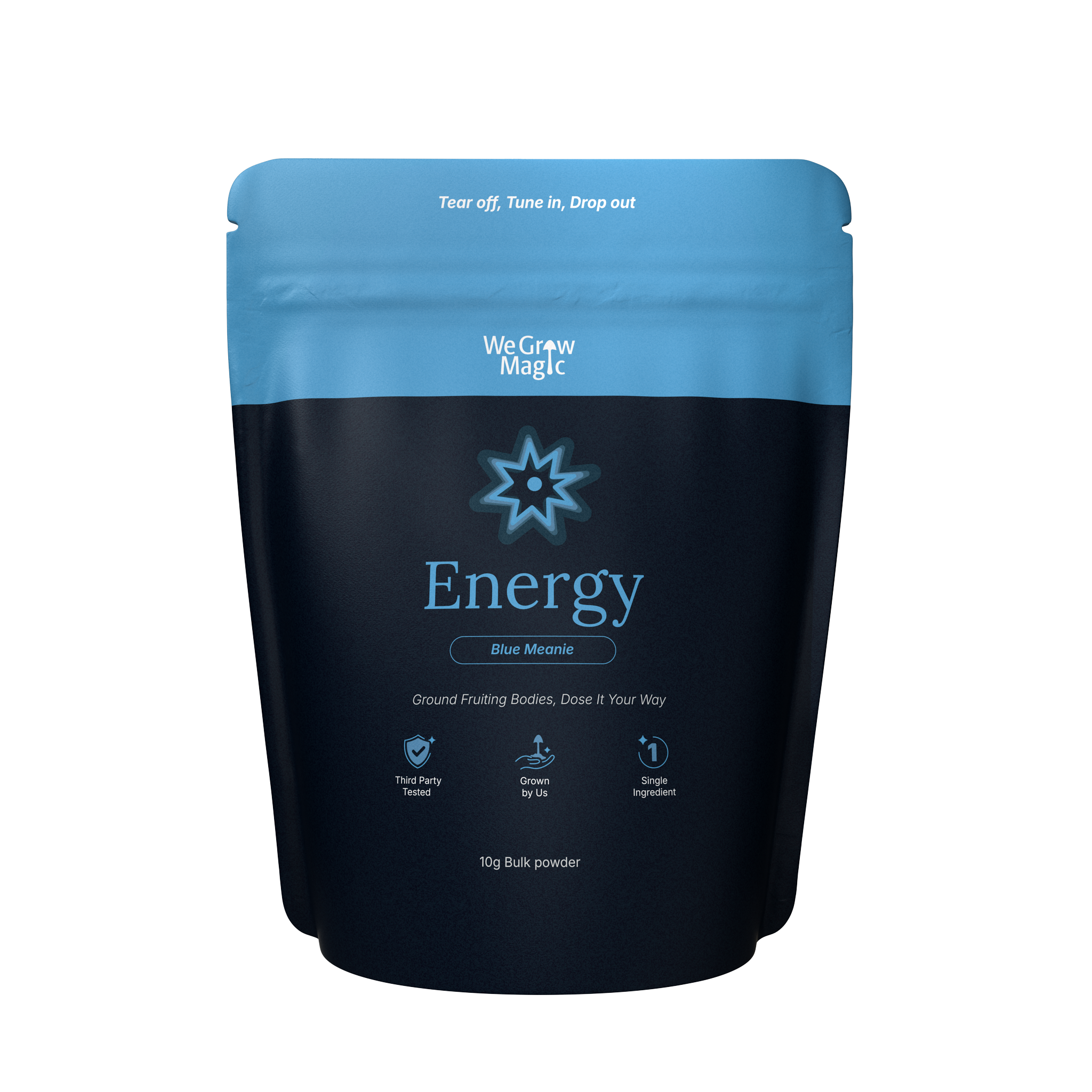 We Grow Magic Energy pouch, Blue Meanie