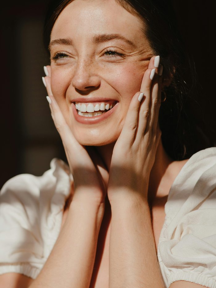 Smiling customer